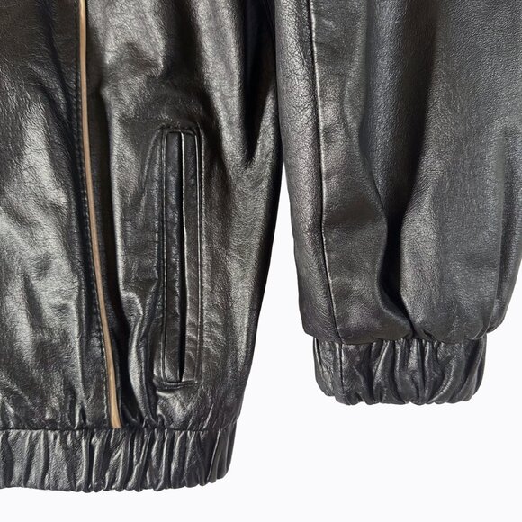 Vintage Gary Gordon Black Leather Jacket Sz XS/S Moto Y2K 90s Western Goth Biker - Picture 6 of 10